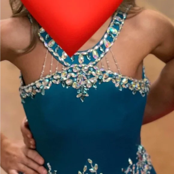 Girls Pageant Dress Turquoise/Teal